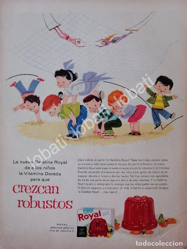 Collezionismo di affissi: CARTEL ANTIGUO ORIGINAL DE GELATINA ROYAL 1953 /27