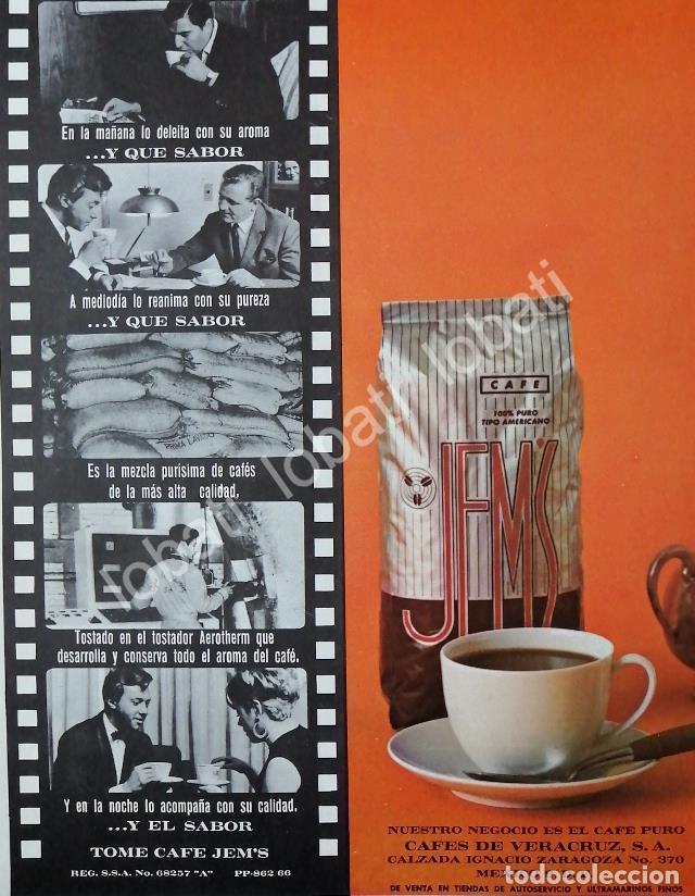Collezionismo di affissi: CARTEL ANTIGUO ORIGINAL DE CAFE JEM&acute;S 1967 CAFES DE VERACRUZ /31