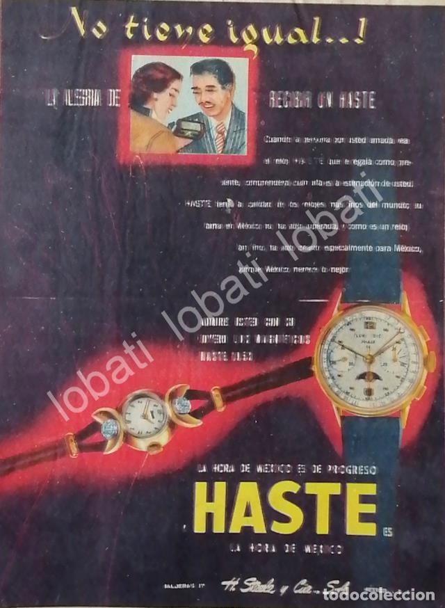 Poster collecting: CARTEL ANTIGUO ORIGINAL DE RELOJES HASTA 1949 IMPORTADORA H. STEELE & CIA / 55