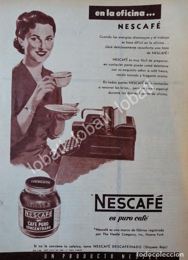 Poster collecting: CARTEL ANTIGUO ORIGINAL DE CAFE NESCAFE 1956 (NESTLE) /46