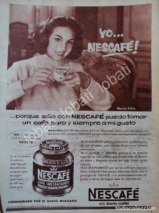 Poster collecting: CARTEL ANTIGUO ORIGINAL DE MARIA FELIX Y CAFE NESCAFE 1957 /52 / FEP