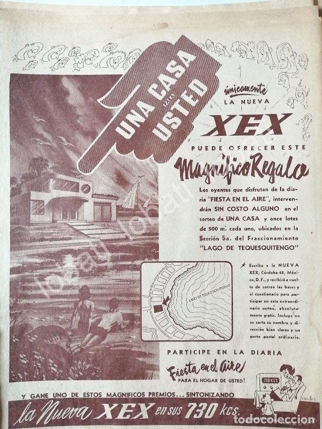 Poster collecting: CARTEL ANTIGUO ORIGINAL DE RADIO DIFUSORA XEX SORTEA CASA EN LAGOS DE TEQUESQUITENGO 1952 /46
