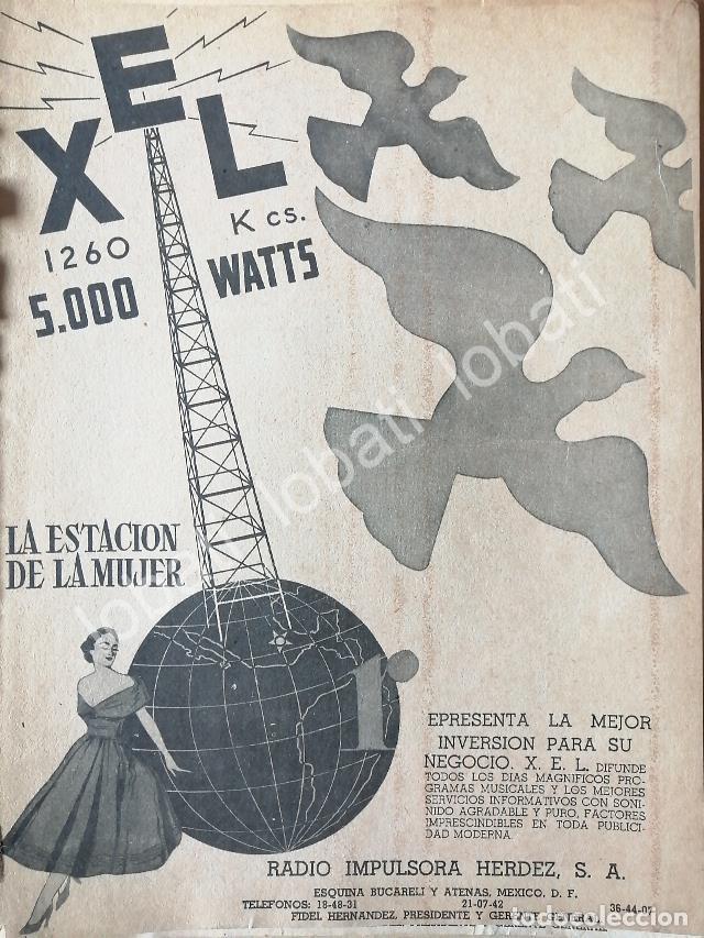 Poster collecting: CARTEL ANTIGUO ORIGINAL DE RADIO DIFUSORA XEL. RADIO IMPULSORA HERDEZ 1952 /52