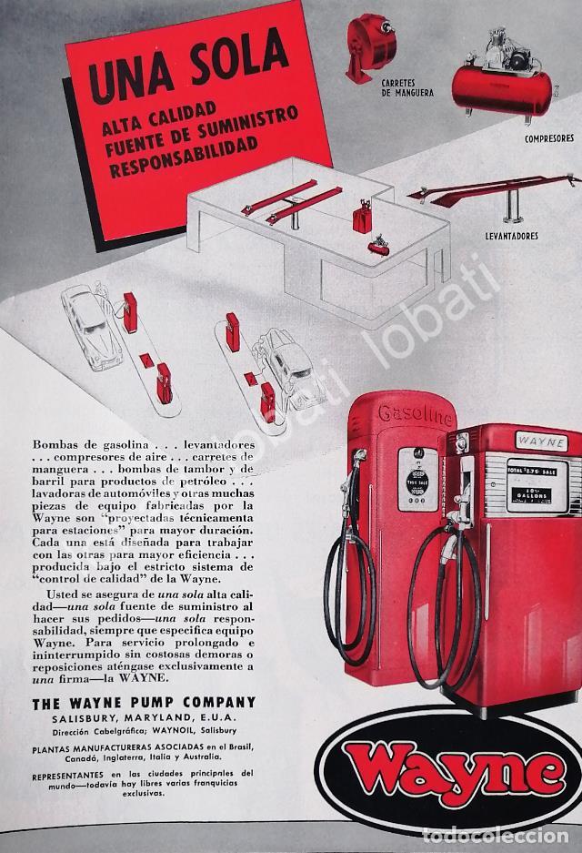 Poster collecting: CARTEL ANTIGUO ORIGINAL DE BOMBAS DE GASOLINA WAYNE 1952 /16
