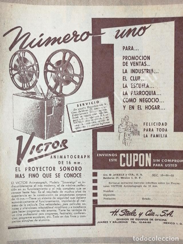 Poster collecting: CARTEL ANTIGUO ORIGINAL DE PROYECTOR VICTOR ANIMATOGRAPH 16mm 1952 /14