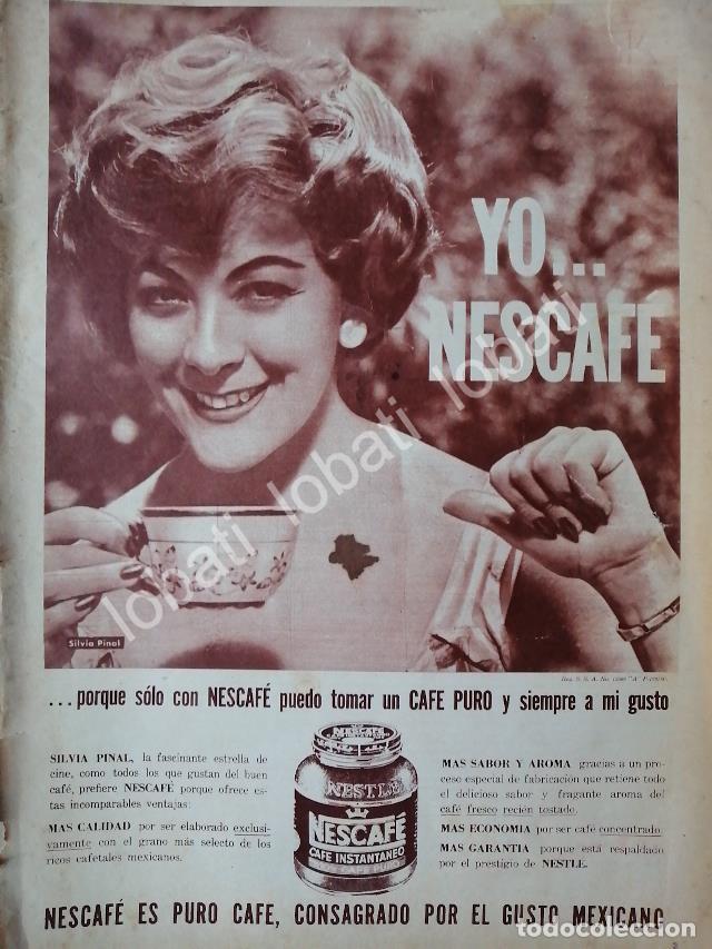 Poster collecting: CARTEL ANTIGUO ORIGINAL DE SILVIA PINAL Y CAFE NESCAFE 1960 /CF67 / FEP