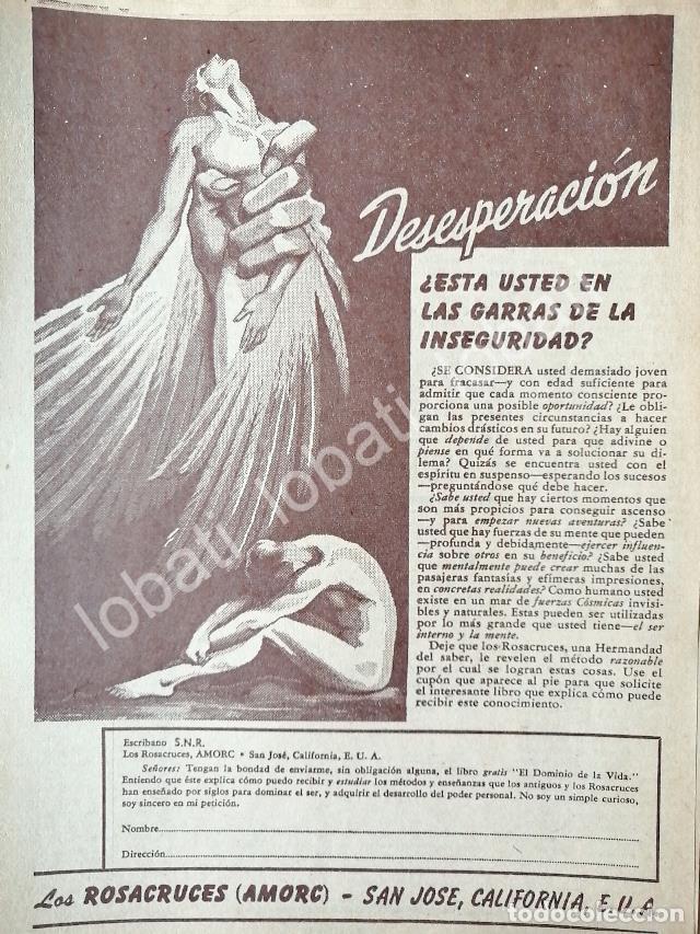 Poster collecting: CARTEL ANTIGUO ORIGINAL DE CAMPA&Ntilde;A DE LOS ROSACRUCES AMORC 1951 /196 / RLG