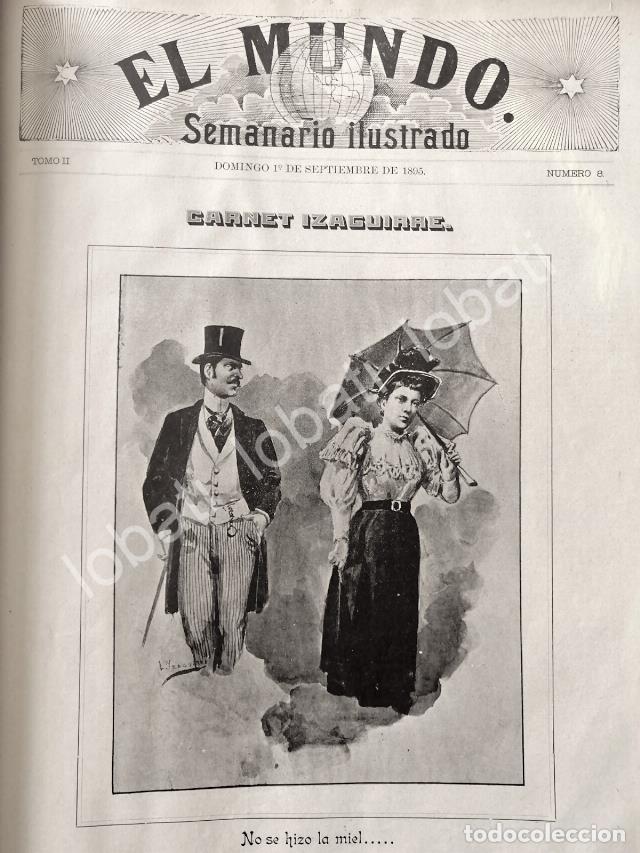 Poster collecting: PORTADA ANTIGUA ORIGINAL 1895 GRABADO DE LEANDRO IZAGUIRRE /ARTE
