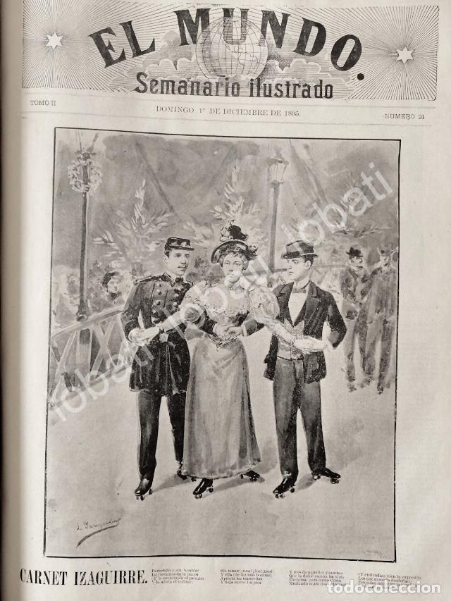 Poster collecting: PORTADA ANTIGUA ORIGINAL 1895 DE LEANDRO IZAGUIRRE, PATINADERO D.F