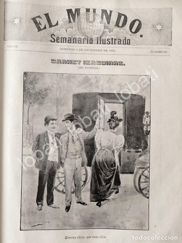 Poster collecting: PORTADA ANTIGUA ORIGINAL 1895 DE LEANDRO IZAGUIRRE, ESCENA COSTUMBRISTA