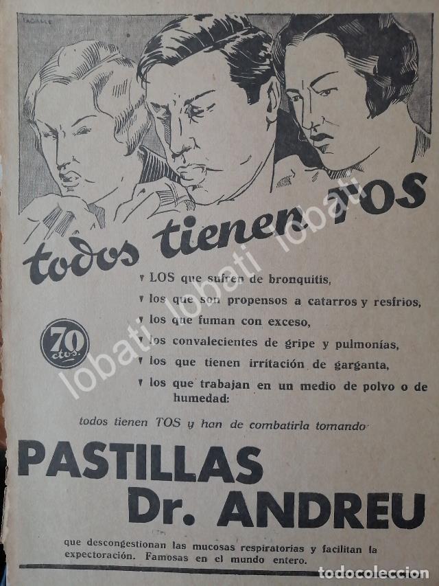 Poster collecting: CARTEL ANTIGUO ORIGINAL DE MEDICINA. PASTILLAS DR. ANDREU 1930s /15