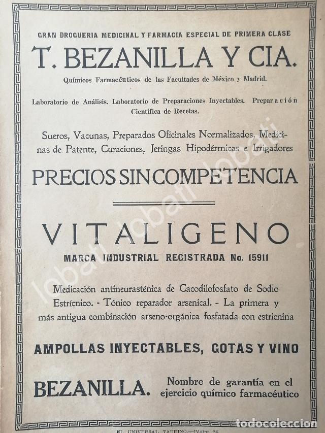 Poster collecting: CARTEL ANTIGUO ORIGINAL DE FARMACIA BEZANILLA & CIA. 1922 /209