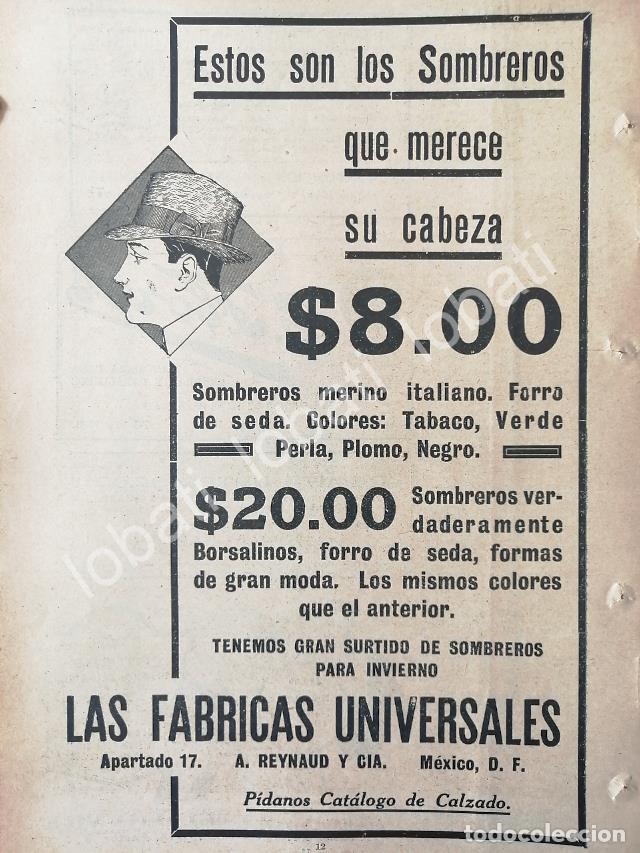 Poster collecting: CARTEL ANTIGUO ORIGINAL DE TIENDAS LA FABRICAS UNIVERSALES, SOMBREROS 1920 /221
