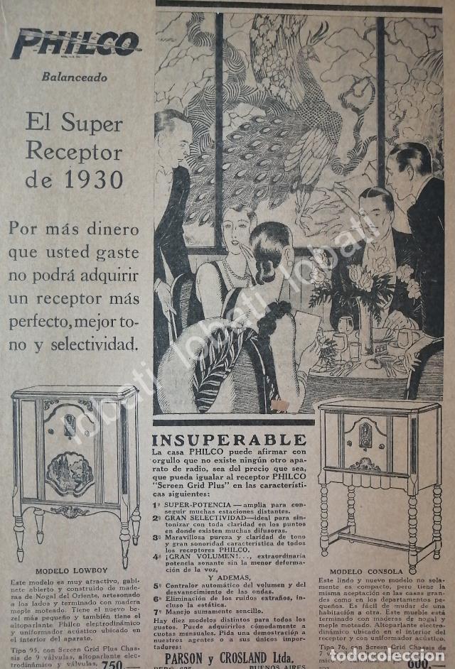 Poster collecting: CARTEL ANTIGUO ORIGINAL DE RADIOS PHILCO 1930 /81