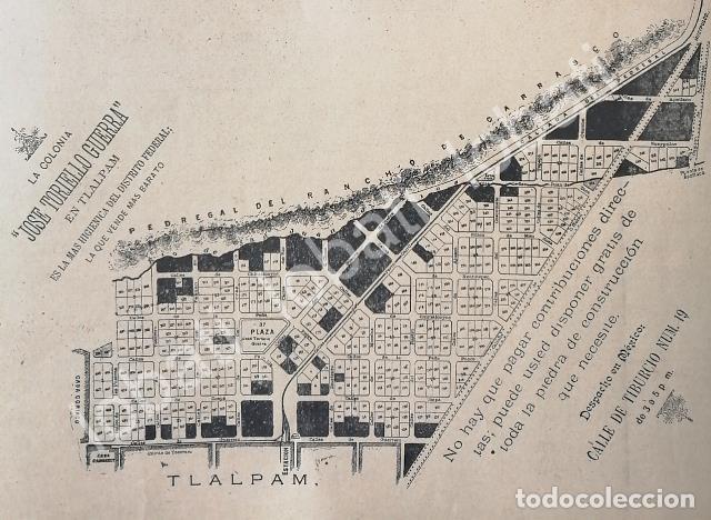 Poster collecting: CARTEL ANTIGUO ORIGINAL DE CONSTRUYEN LA COLONIA JOSE TORIELLO GUERRA 1895 /258