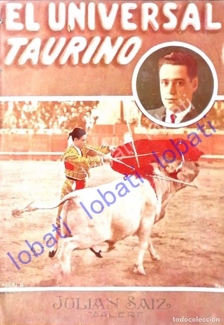Poster collecting: PORTADA ANTIGUA ORIGINAL Y EL TORERO JULIAN SAIZ (SALERI) 1922 / TOROS
