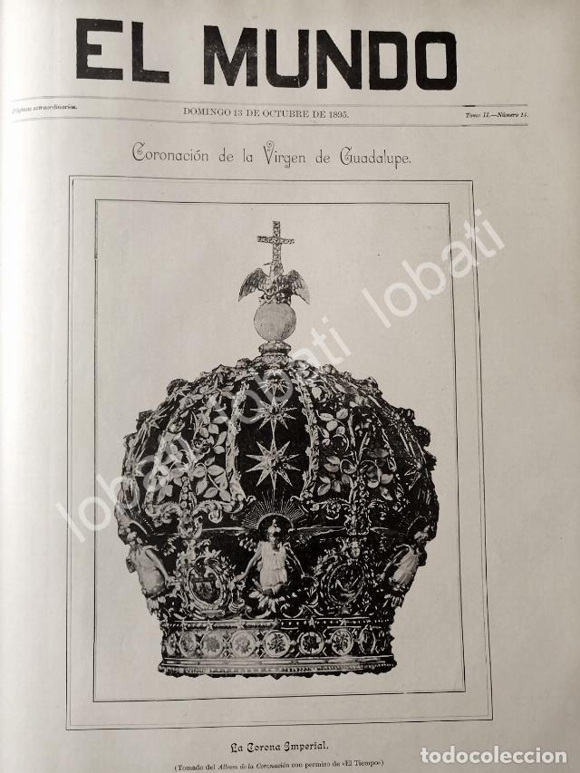 Poster collecting: PORTADA ANTIGUA ORIGINAL 1895 CORONA DE LA VIRGENDE GUADALUPE / RLG