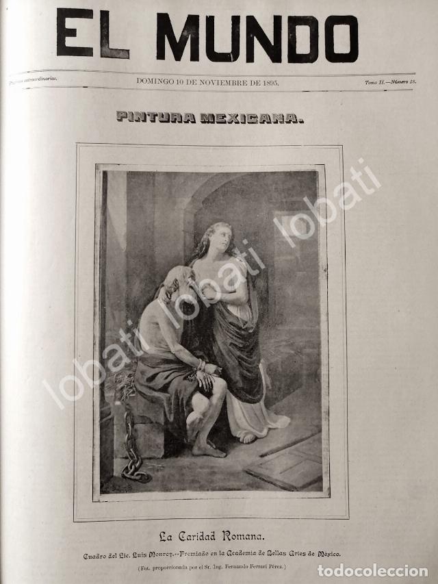 Poster collecting: PORTADA ANTIGUA ORIGINAL 1895 PINTURA DE LUIS MONROY PREMIADA / ARTE