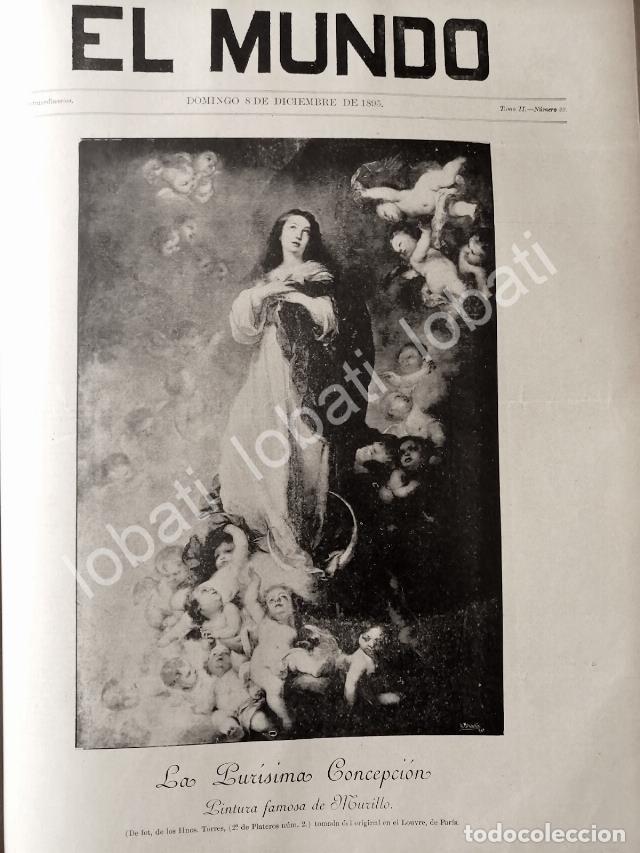 Sammeln von Plakaten: PORTADA ANTIGUA ORIGINAL 1895 LA PURISIMA CONCEPCION /RLG /ARTE SACRO