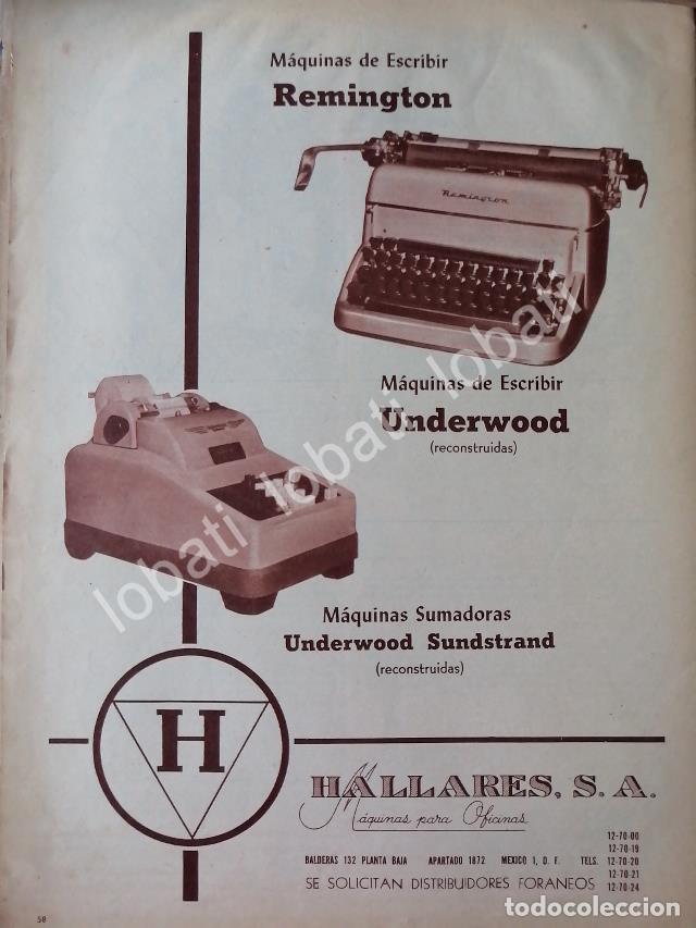 Sammeln von Plakaten: CARTEL ANTIGUO ORIGINAL DE MAQUINAS PARA OFICINA HALLARES S.A 1959 /108