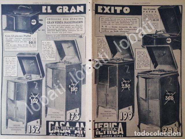 Sammeln von Plakaten: CARTEL ANTIGUO ORIGINAL DE GRAMOFONOS CONCERTOLA Y PATHE 1920s / 112