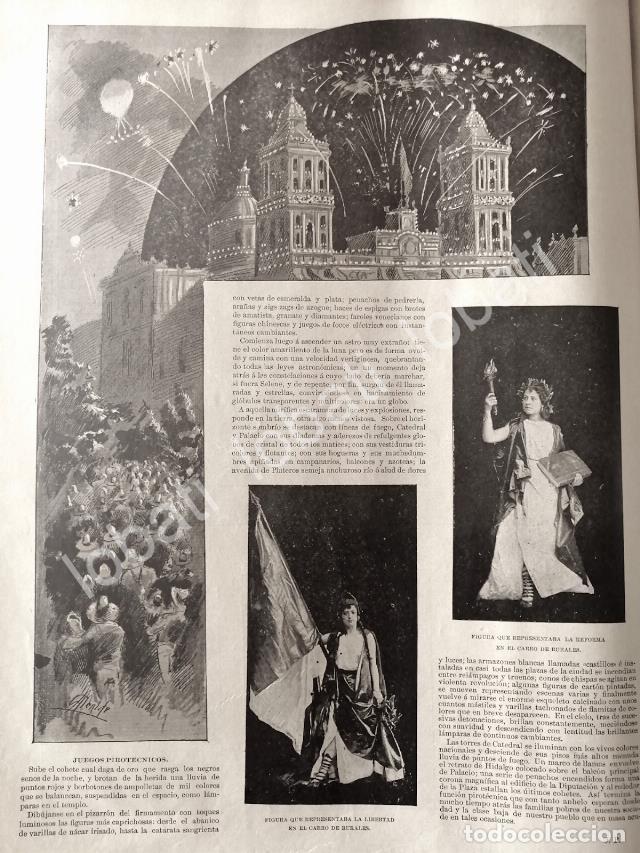 Sammeln von Plakaten: CARTEL ANTIGUO ORIGINAL DE DESFILE DE LAS FIESTAS PATRIAS D.F, DIBUJO DE CARLOS ALCALDE 1895