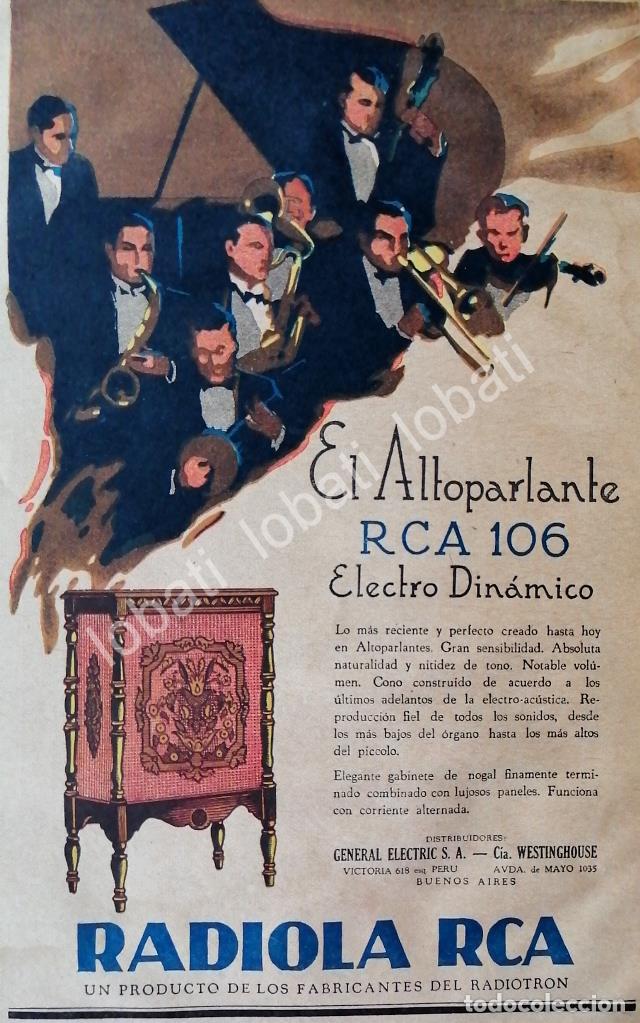 Sammeln von Plakaten: CARTEL ANTIGUO ORIGINAL DE RADIO RADIOLA RCA 1929 / 116