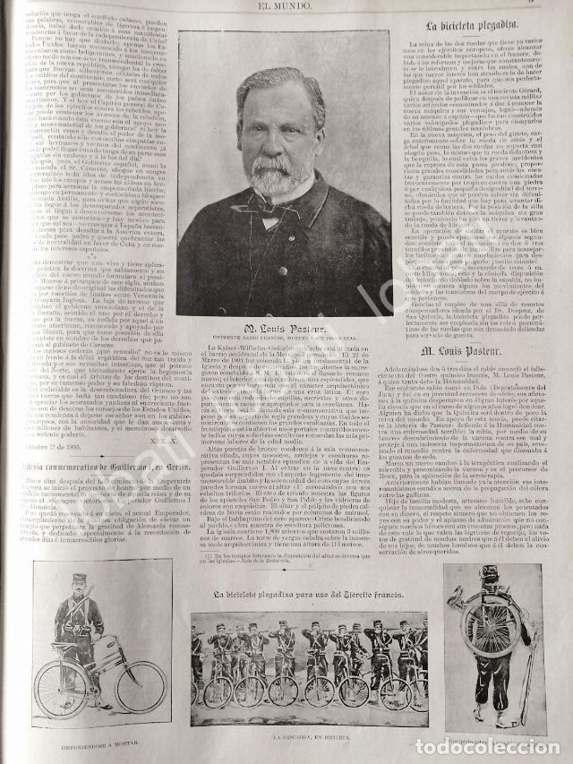 Collectionnisme d'affiches: CARTEL ANTIGUO ORIGINAL DE MUERE EL DR. LUIS PASTEUR OCT 1895 Y MAS NOTAS / MDC