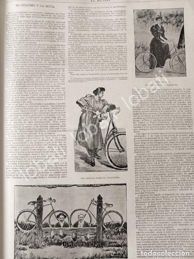 Sammeln von Plakaten: CARTEL ANTIGUO ORIGINAL DE EL CICLISMO Y LA MODA 1895 / DPT