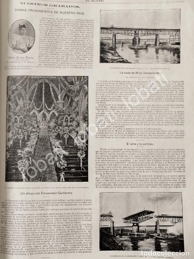 Sammeln von Plakaten: CARTEL ANTIGUO ORIGINAL DE ELODIA TAPIA ( DURANGO) Y BODA VANDERBILT MARLBOROUGH 1895 / ASM