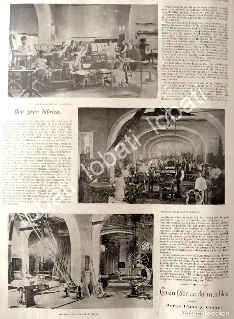 Sammeln von Plakaten: CARTEL ANTIGUO ORIGINAL DE FABRICA DE MUEBLES DE JORGE UNNA S.L.P 1895