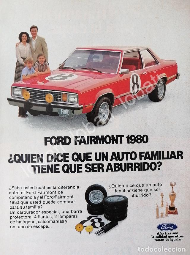 Poster collecting: CARTEL ANTIGUO ORIGINAL DE MINI AFICHE AUTOS FORD FAIRMONT 1980 /447 RARO