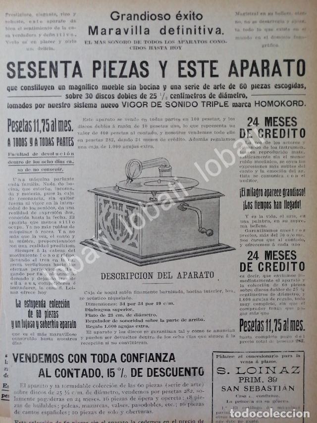 Poster collecting: CARTEL ANTIGUO ORIGINAL DE FONOGRAFO HOMOKORD 1913 /141