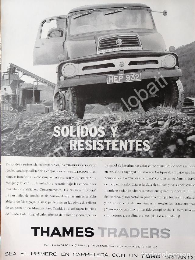 Poster collecting: CARTEL ANTIGUO ORIGINAL DE AUTOS. CAMIONES FORD THAMES TRADERS 1961 /462