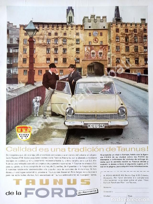 Poster collecting: CARTEL ANTIGUO ORIGINAL DE AUTOS FORD TAUNUS 17M 1960 /459