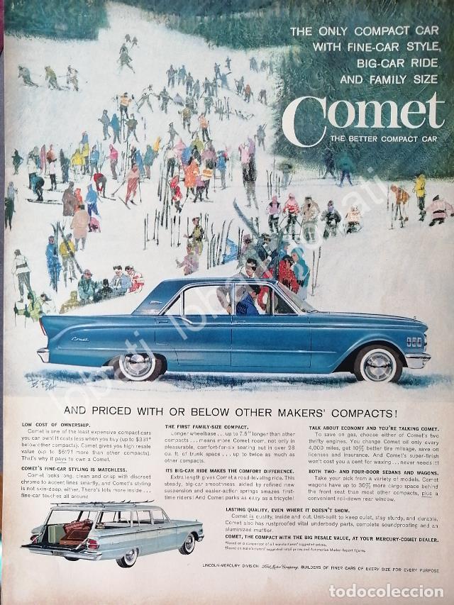 Poster collecting: CARTEL ANTIGUO ORIGINAL DE AUTOS FORD COMET. DIBUJO DE BOB PEAK 1961 /478