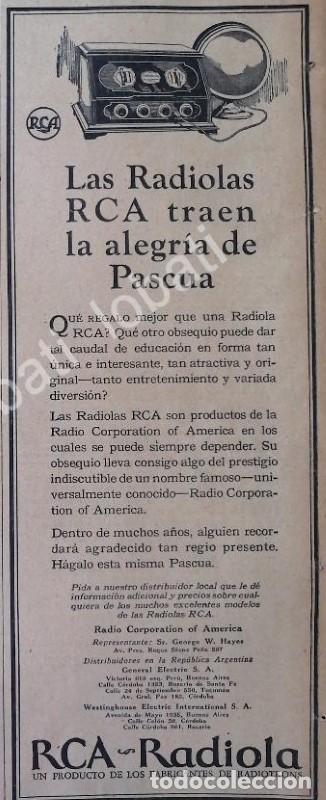 Poster collecting: CARTEL ANTIGUO ORIGINAL DE RADIOS RADIOLAS RCA 1926 /161