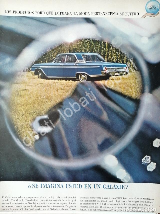 Colecionismo de cartazes: CARTEL ANTIGUO ORIGINAL DE AUTOS FORD GALAXIE 500 1963 /498