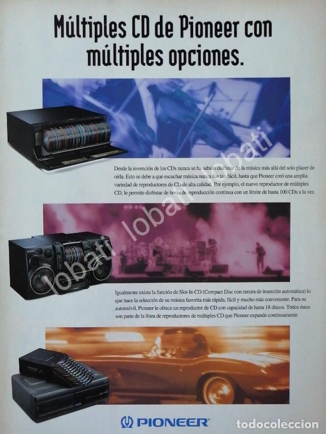 Colecionismo de cartazes: CARTEL ANTIGUO ORIGINAL DE EQUIPO DE AUDIO CARGADOR DE CD PIONNER 1990s /175 RARO