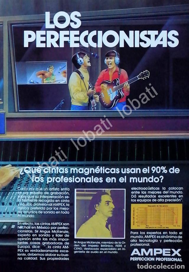 Collezionismo di affissi: CARTEL ANTIGUO ORIGINAL DE CINTAS DE AUDIO AMPEX 1970s /191