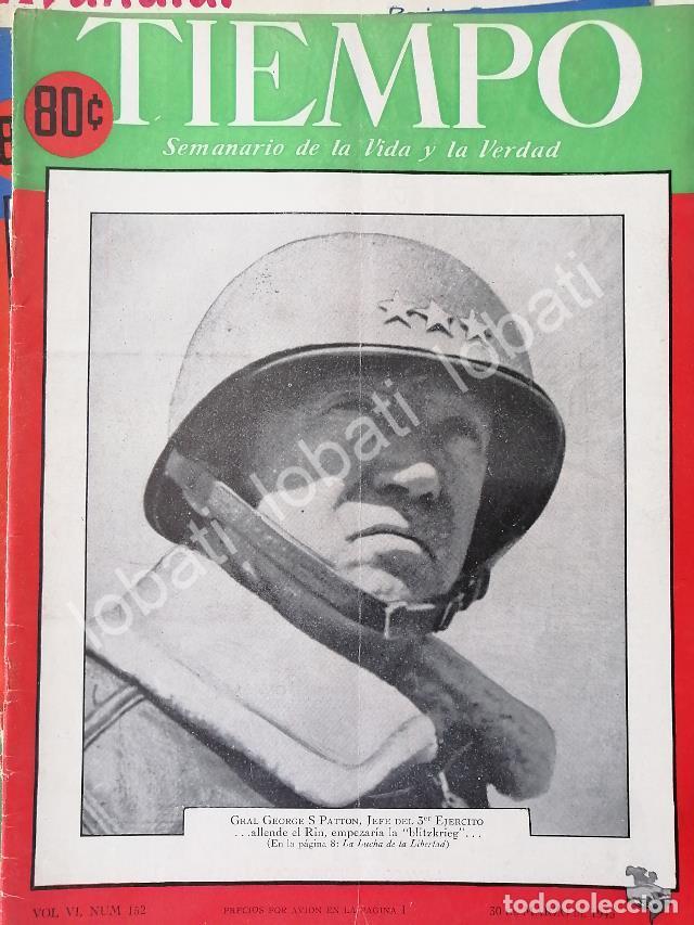 Collezionismo di affissi: PORTADA ANTIGUA ORIGINAL CON GEORGE PATTON 1945 /SGM / MLT
