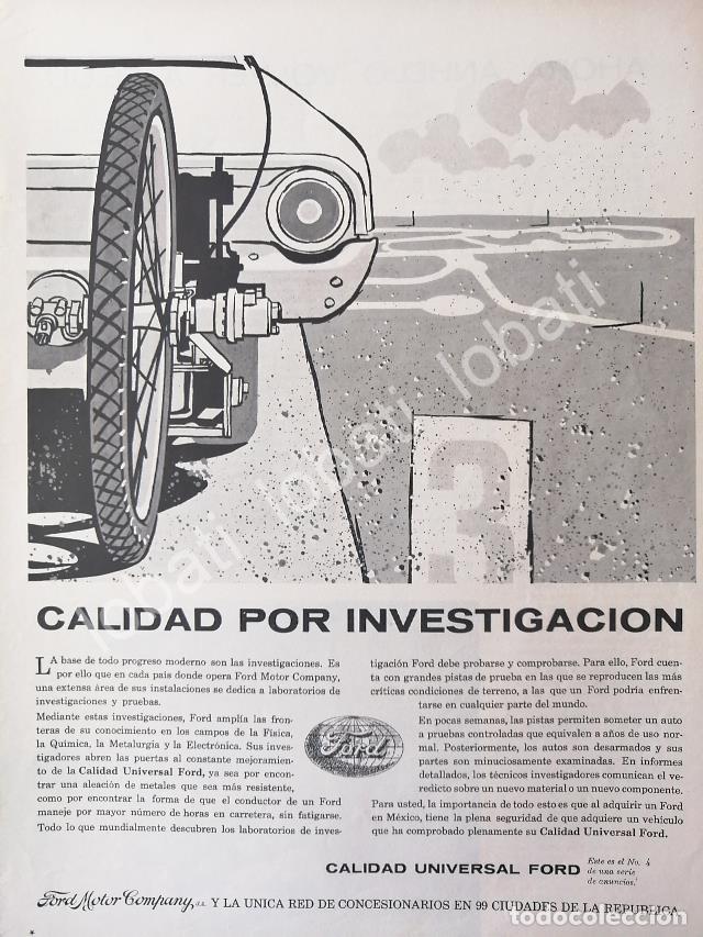 Collezionismo di affissi: CARTEL ANTIGUO ORIGINAL DE PUBLICIDAD ANTIGUA DE AUTOS FORD 1964 /517