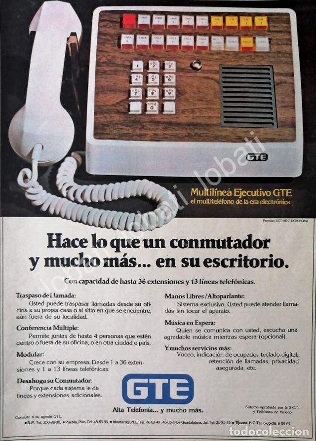 Collectionnisme d'affiches: CARTEL ANTIGUO ORIGINAL DE TELEFONOS GTE 1982 /199