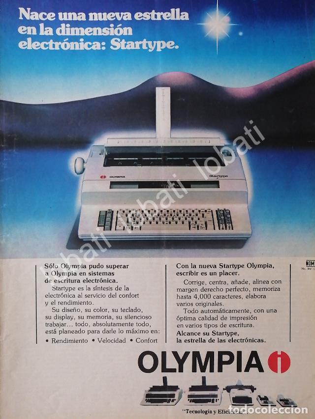 Collectionnisme d'affiches: CARTEL ANTIGUO ORIGINAL DE MAQUINAS DE ESCRIBIR OLYMPIA 1985 /200