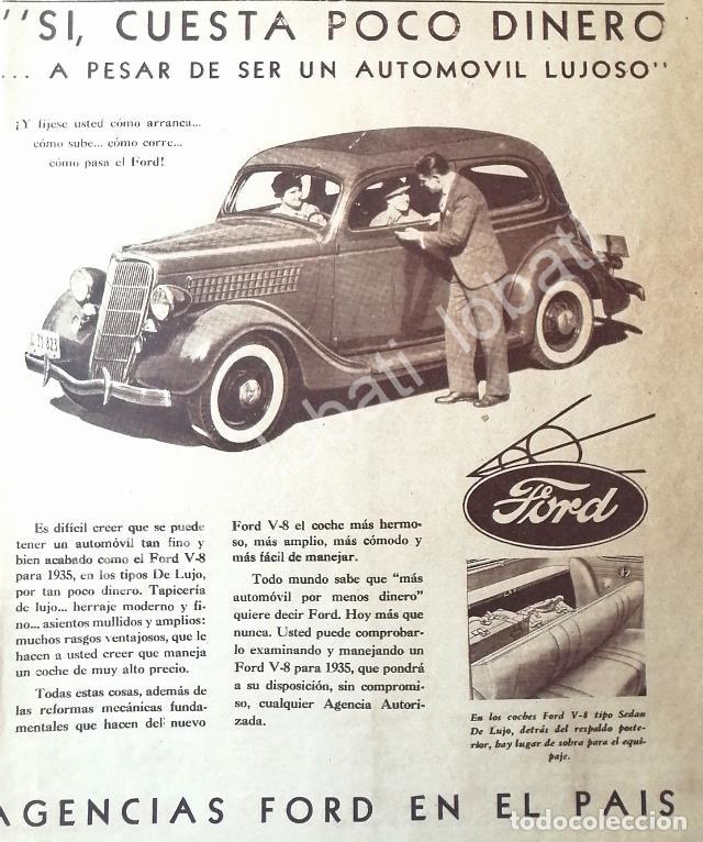 Sammeln von Plakaten: CARTEL ANTIGUO ORIGINAL DE DE AUTOS FORD V-8 1935 /545 RARO
