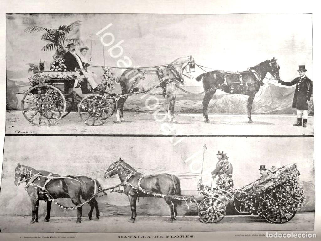 Sammeln von Plakaten: CARTEL ANTIGUO ORIGINAL DE COMBATE DE FLORES D.F 1895 CARRETAS DE LA EPOCA / TOMAS MORAN