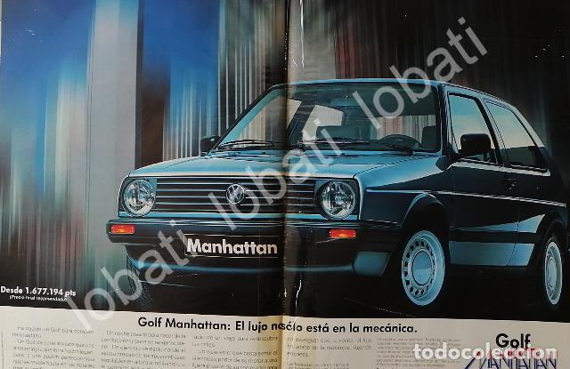 Poster collecting: CARTEL ANTIGUO ORIGINAL DE AUTOS VOLKSWAGEN GOLF MANHATTAN 1989 /28