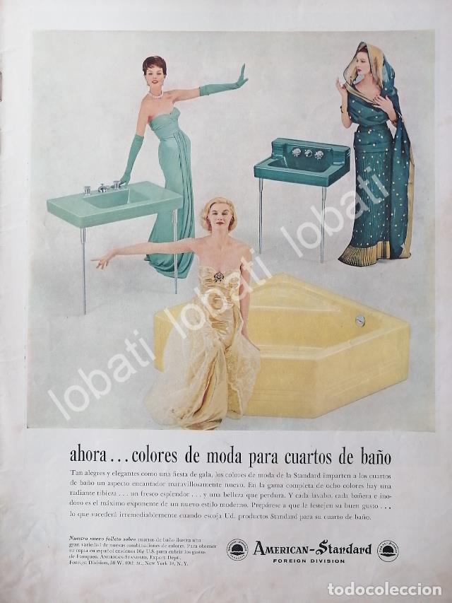 Poster collecting: CARTEL ANTIGUO ORIGINAL DE ARTICULOS PARA BA&Ntilde;O IDEAL STANDARD 1957 /316