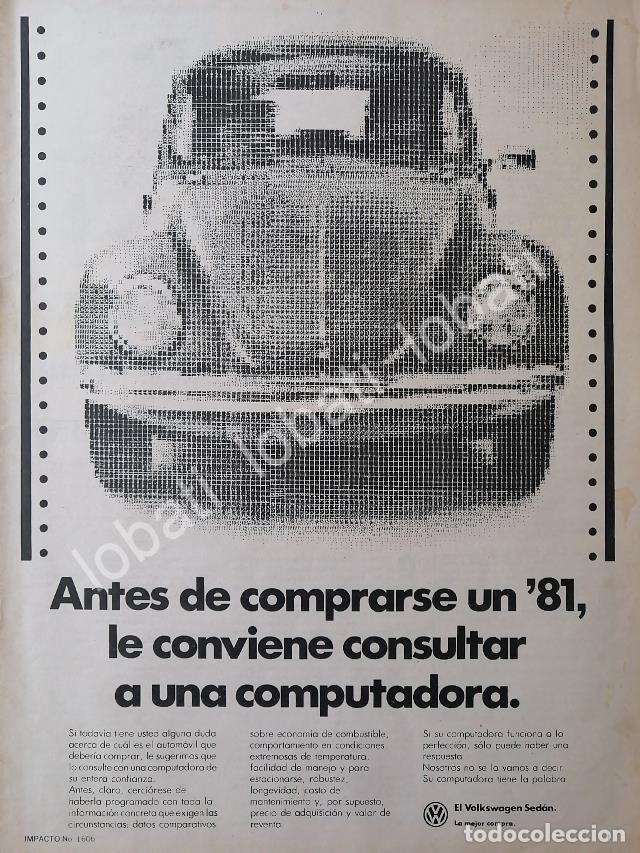 Poster collecting: CARTEL ANTIGUO ORIGINAL DE AUTOS VOLKSWAGEN VOCHO 1981 /43