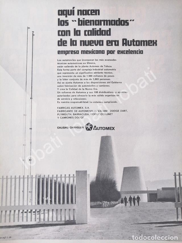 Poster collecting: CARTEL ANTIGUO ORIGINAL DE INICIA LA PLANTA DE AUTOS CHRYSLER TOLUCA 1969 AUTOMEX /347